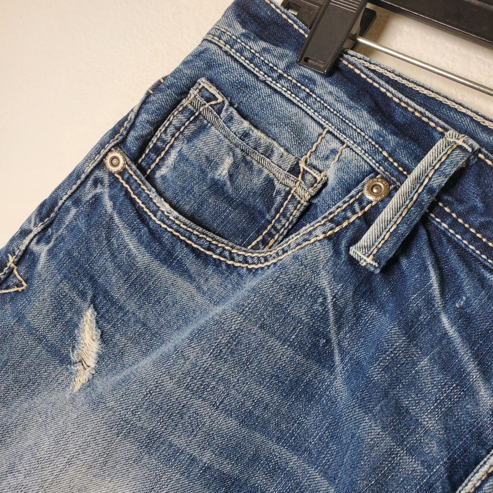 BKE Derek Straight Leg Distressed Stretch Denim Jeans Men's Size 31S - Picture 10 of 12